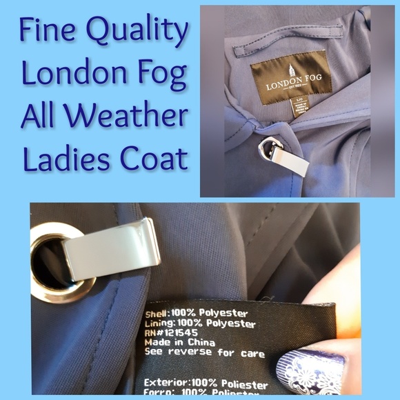 London Fog All Weather Coat size L - Picture 3 of 8